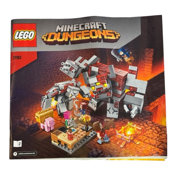 LEGO Minecraft Dungeons Adventure Set 21163 Red Gray Black Complete With Manuals - Picture 6 of 11